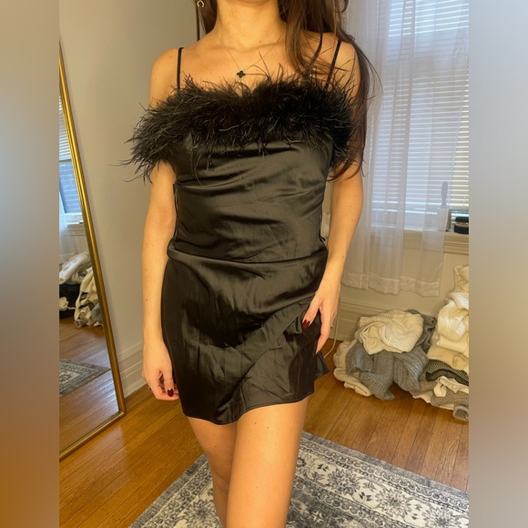 Rumored Satin Slip Dress - Picture 2 of 3